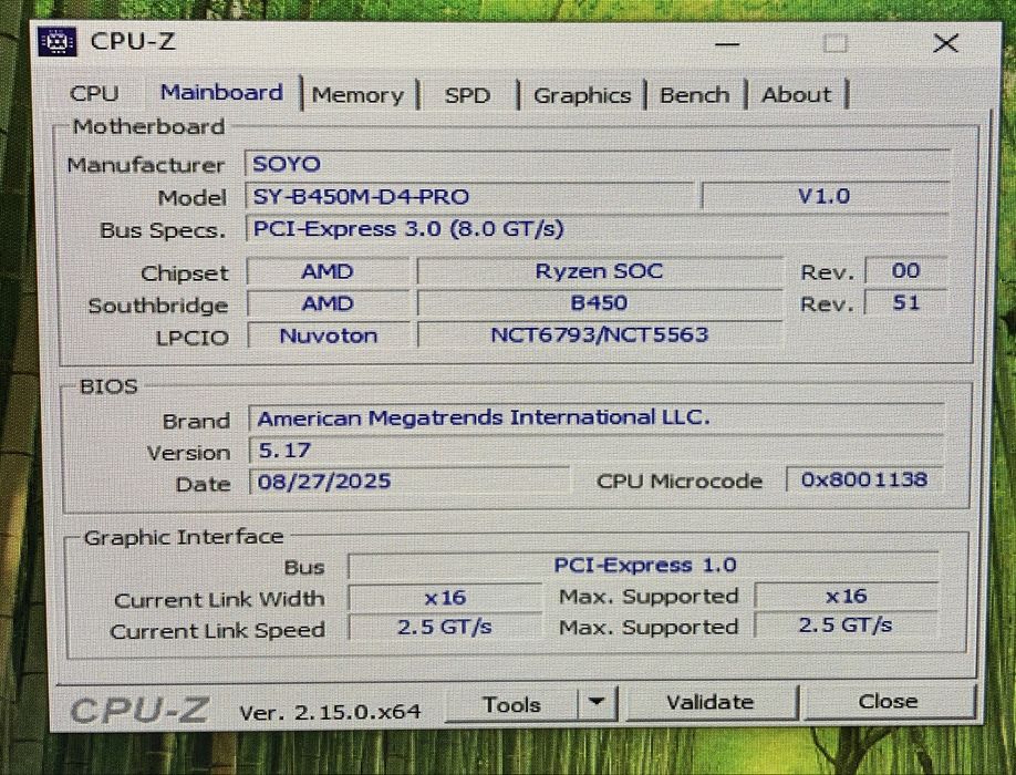 Комплект AMD Ryzen 5 1600x  B450M Pro