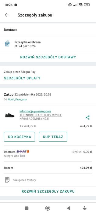 Buty The North Face Clyffe 42,5rozm