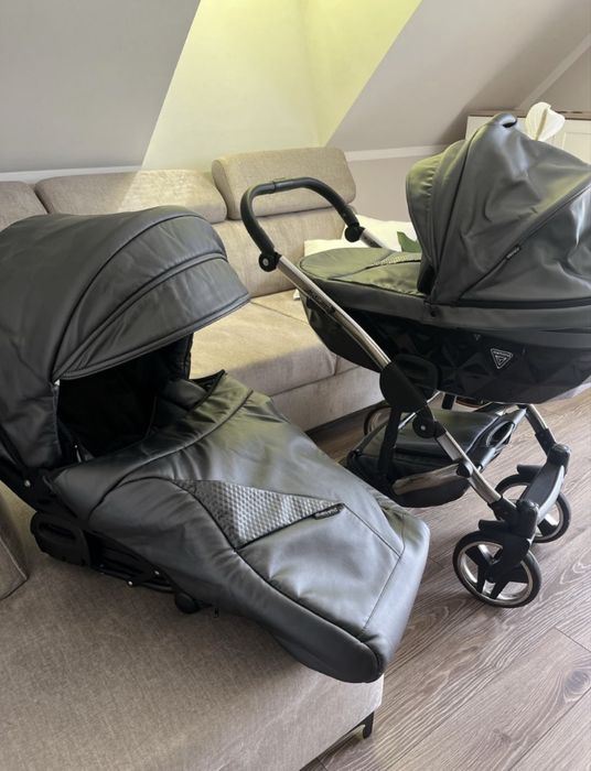 Wózek Diamond 4w1 – gondola, spacerówka, fotelik + baza ISOFIX