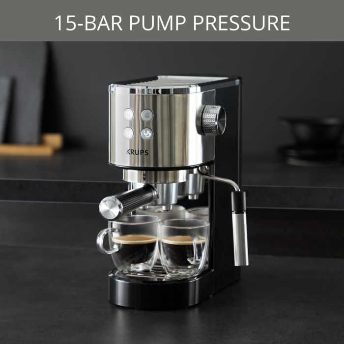 Máquina de Café Manual KRUPS Virtuoso p/ café moído e pastilhas - NOVA