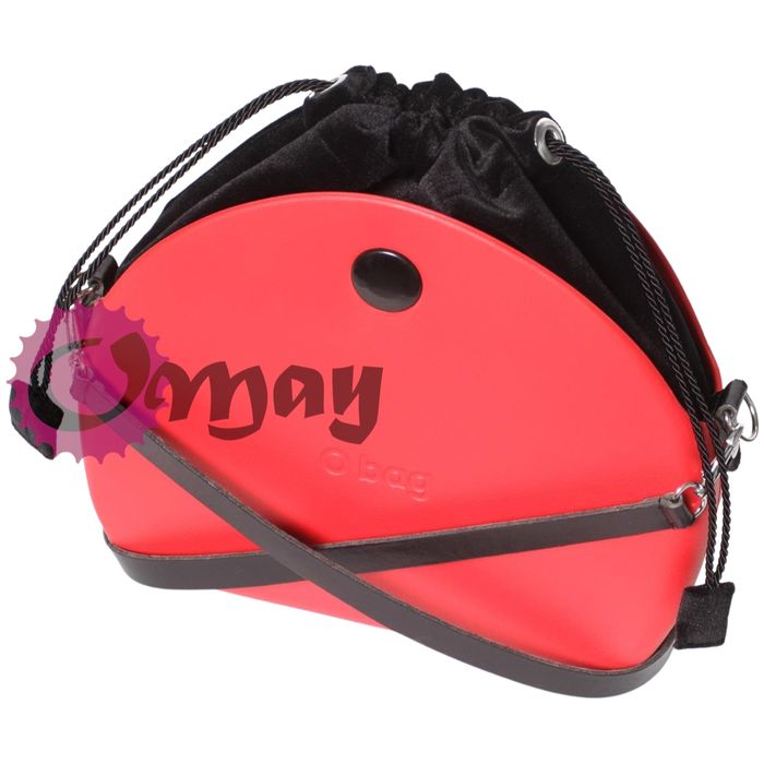 Elegancki organizer OBAG MOON LIGHT worek welur czarny komin OMAY