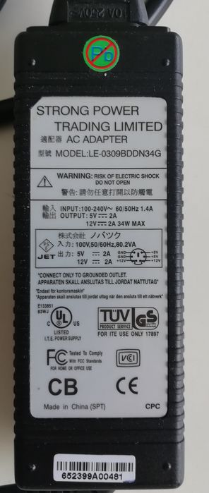 AC/DC Adapter conector 5 pinos