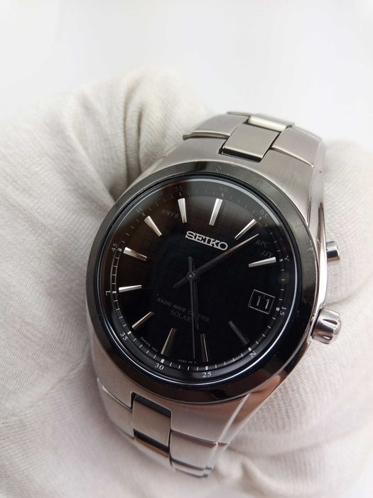 Часы мужские Seiko Solar SBTM085 титан радиоконтроль сапфир Japan made