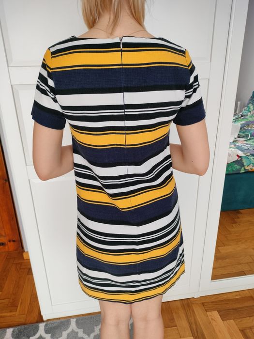 Sukienka w paski Reserved 38 na codzien do pracy