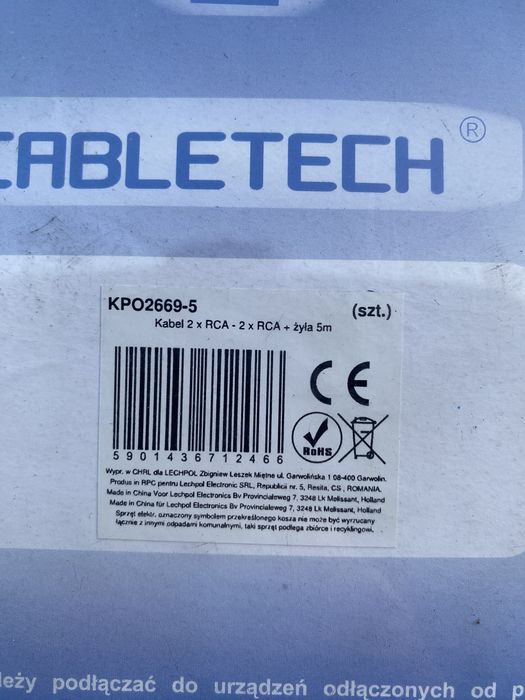 Cabletech 2 RCA - 2RCA 5 m