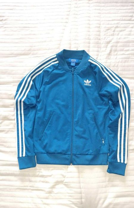 Bluza adidas haftowane logo crewneck vintage retro trefiol 3 stripes
