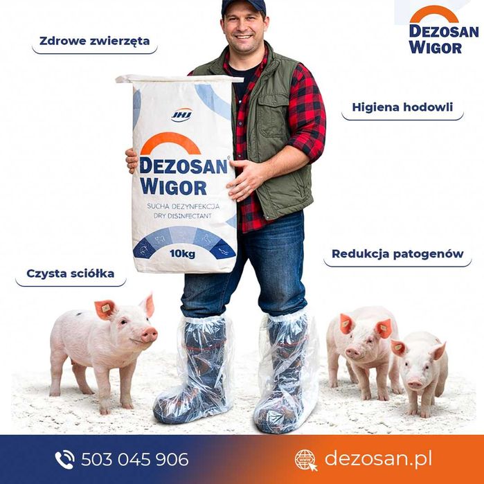 Dezosan Wigor do suchej dezynfekcji 500kg DOSTAWA GRATIS dezynfekcja