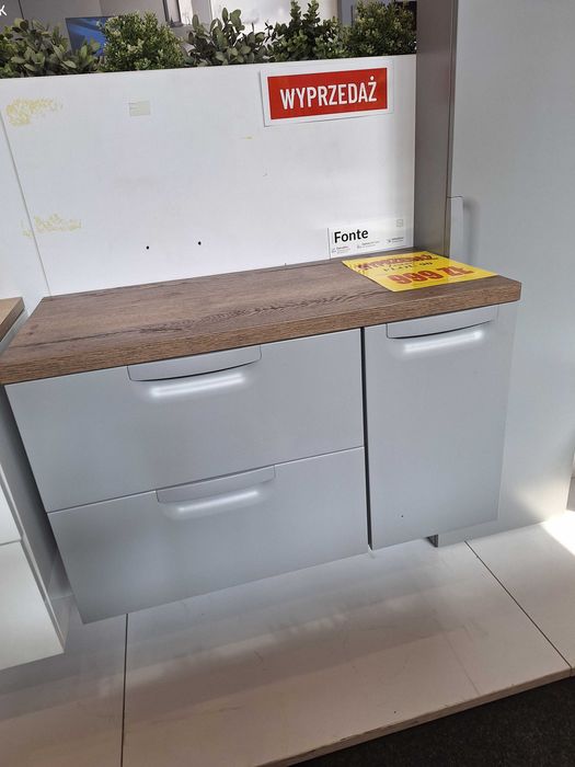 Szafka podblatowa DEFRA FLUO 90 szary mat