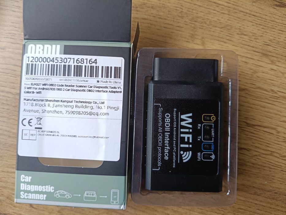 interfejs diagnostyczny OBD2 ELM327 z łącznością Wi-Fi NOWY
