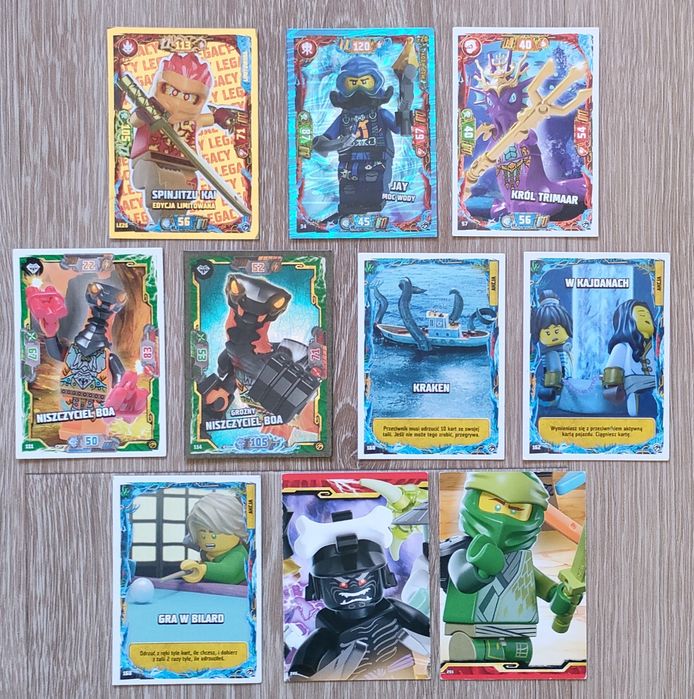 Karty NinjaGo TCG 6 Wyspa, 7 Seabound, 8 Crystallized - 56 sztuk