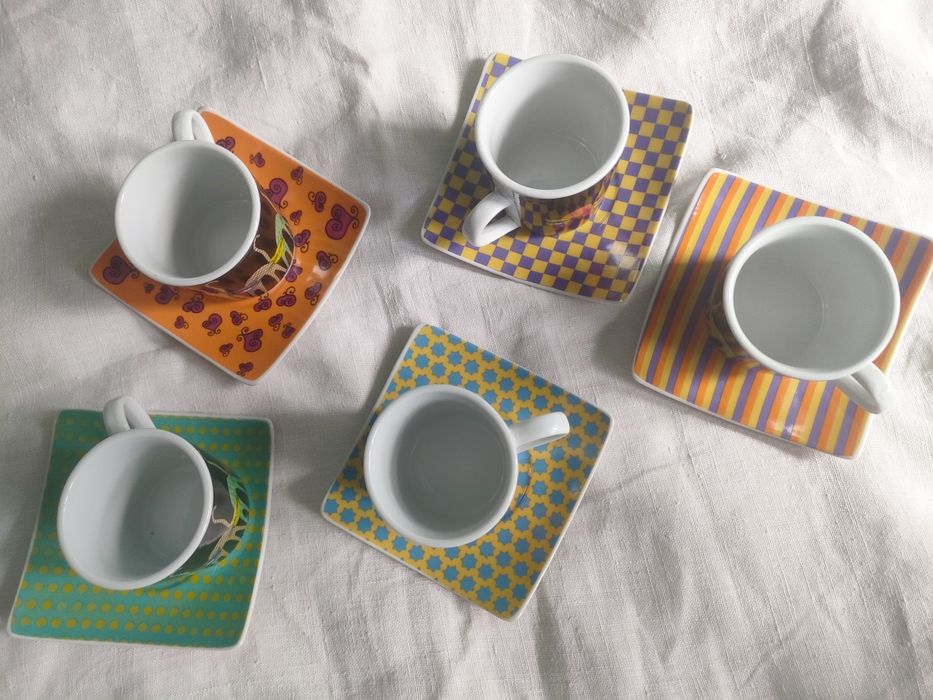 Conjunto 5 chávenas café expresso com pires