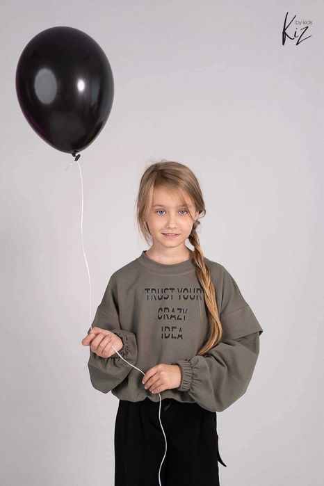 bluza CRAZY kiz by kids khaki wyprzedaż rozmiar 128, 134, 152, 158