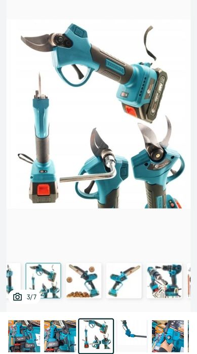 Piła łańcuchowa  plus sekator mocny 2x aku 6ah 48v walizka ladow