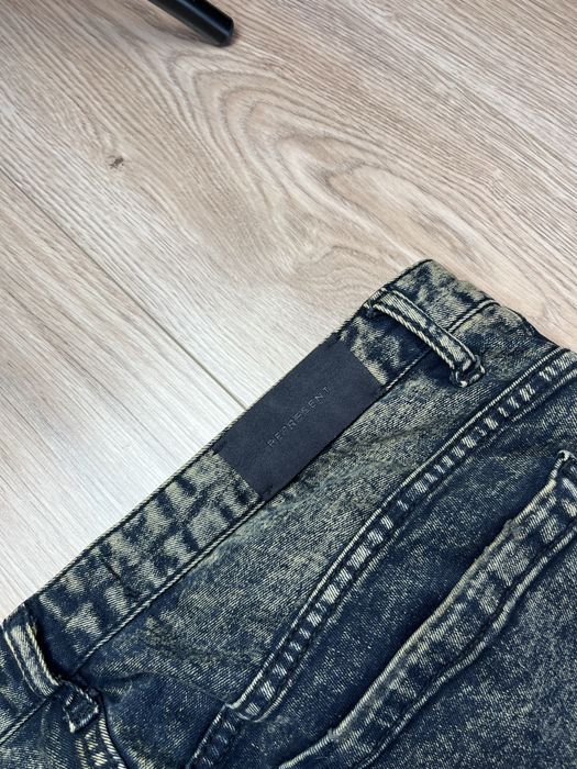 Represent Distressed Grey Bleach Skinny Nowe Męskie XL Dzinsy Jeans Opium Streetwear Designer
