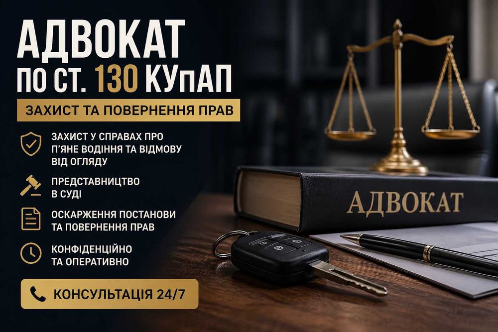 Адвокат по ст. 130 КУпАП | Захист та збереження водійських прав