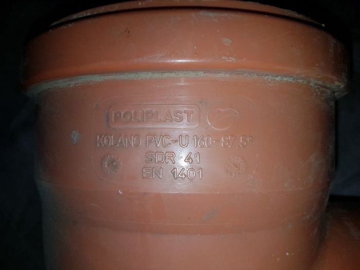 Kolano PVC/PCW 160 90 stopni