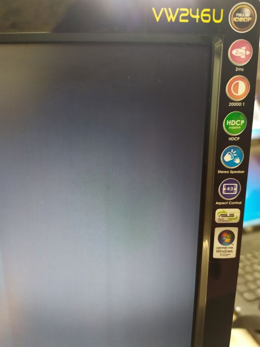 Monitor ASUS VW246 Full HD avariado para reparação ou peças