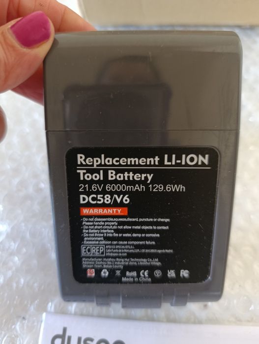 Akumulator Zamienny LI-ION 6000mAh 21.6V do Dyson V6 / DC58 - Większa