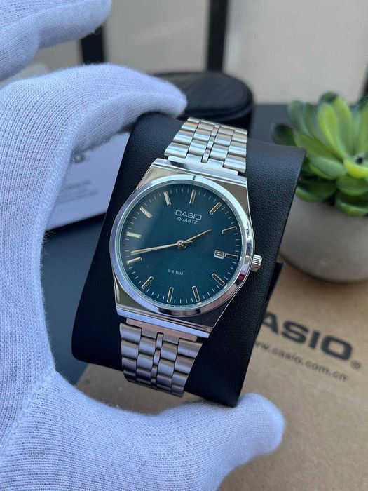 Наручний годинник Casio MTP-VC01 Silver/Blue | Часы наручные A159