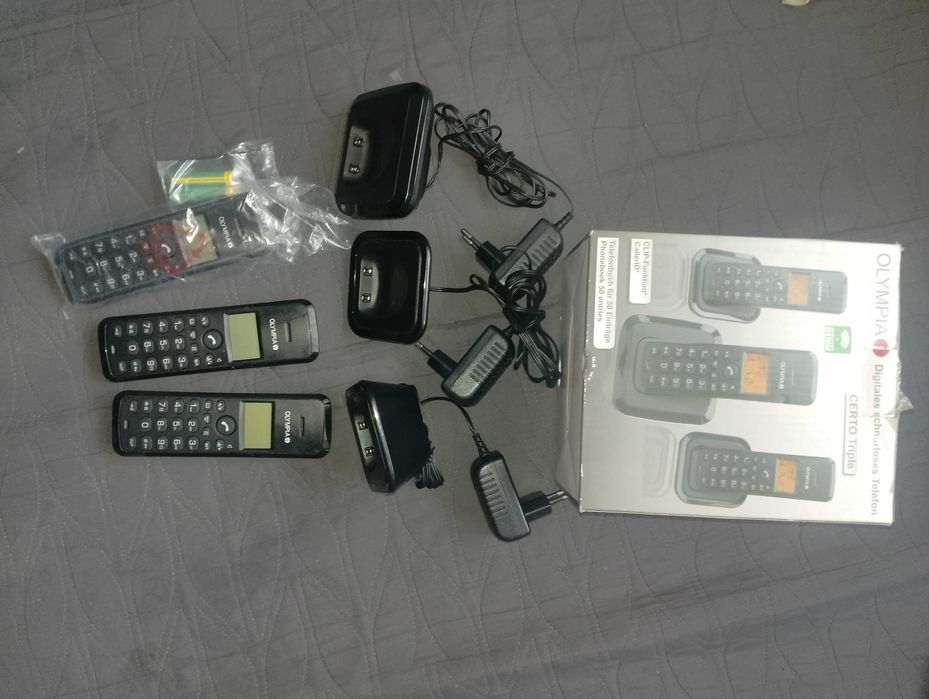 Olympia telefon bezprzewodowy 3 sluchawki do domu biura