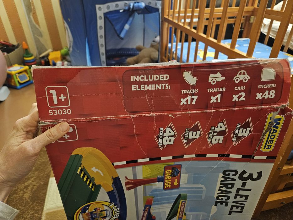 Дитячий гараж для машинок конструктор дитячий трек Wader 3- level gara