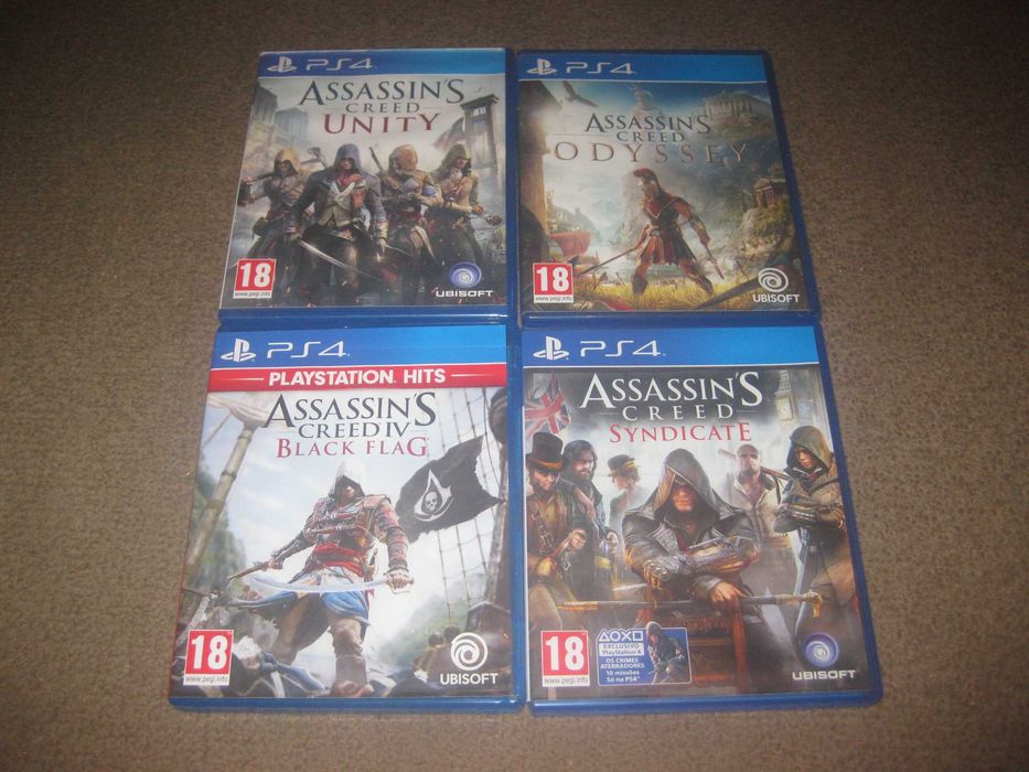 4 Games from the "Assassin's Creed" Series for PlayStation 4 in Impeccable Condition!64586348232705120