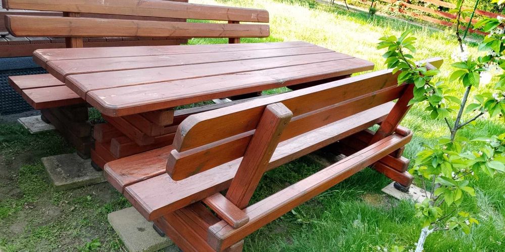 Zestaw ogrodowy  drewniany