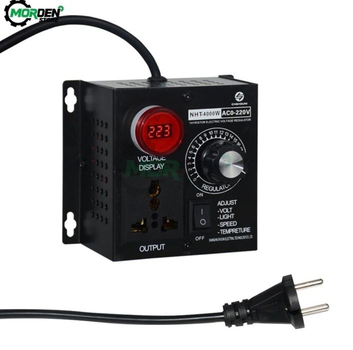 Регулятор напряжения Диммер с дисплеем BT-4000W 220V мощности