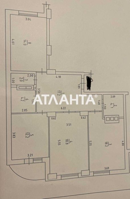 3-кімнатна квартира за адресою (площа 93 м²) - Atlanta.ua - фото 8