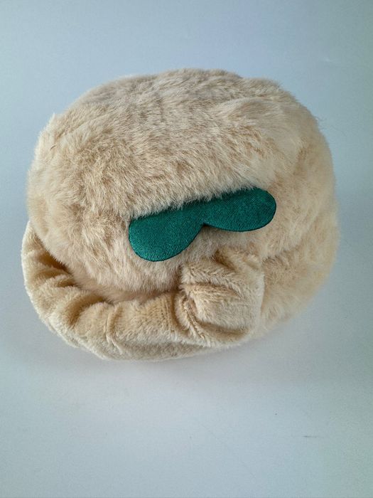 Nauszniki damskie pluszowe składane BEŻOWE