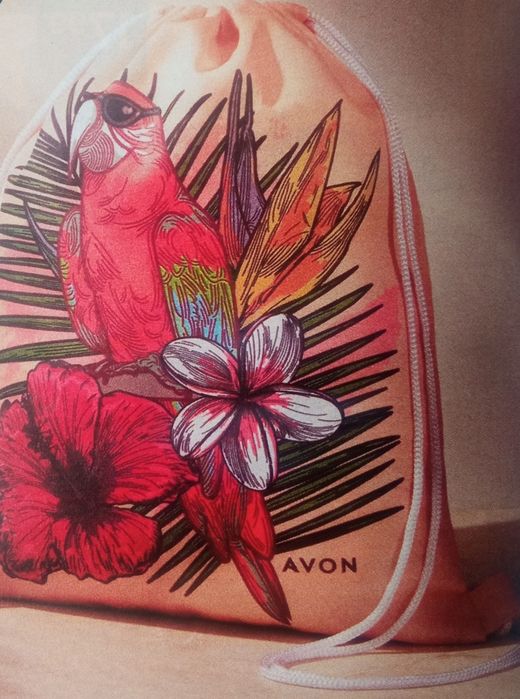 Plecak worek z motywem papugi Avon