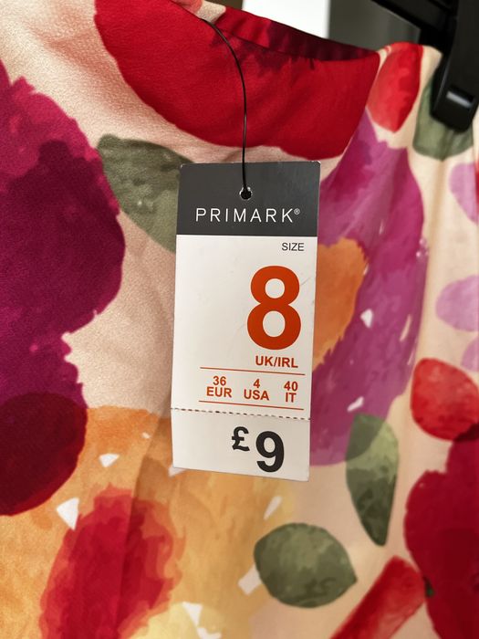 spódnica satynowa w kwiaty primark