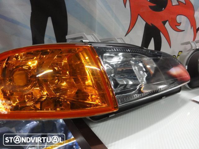 Farois frontais Honda civic 92-95 4 portas EG8, EG9, EH8, EH9 euro look  Fundo + piscas frontais