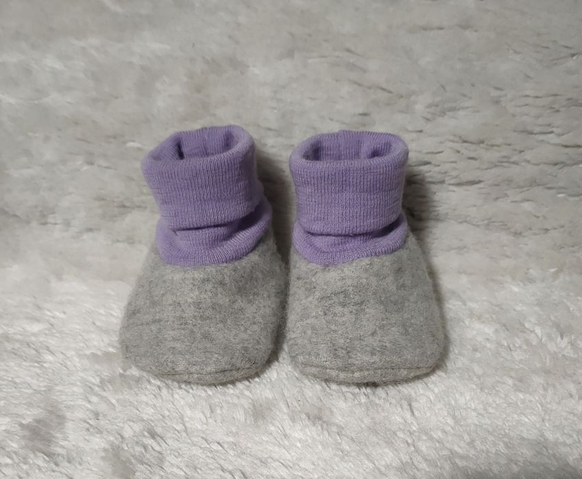 Kapcie niechodki wełna merino 16 10cm Laannaland