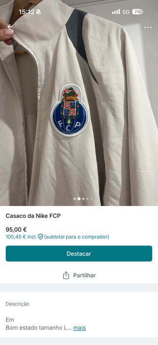 Casaco FCP oficial