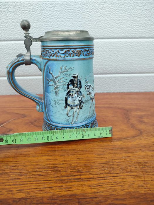 Ceramiczny Kufel Kolekcjonerski - Gerz - błękitny - design - W