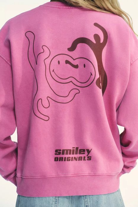 світшот з вареним ефктом Smiley, Zara