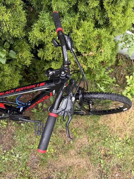 Rower cross czarno czerwony