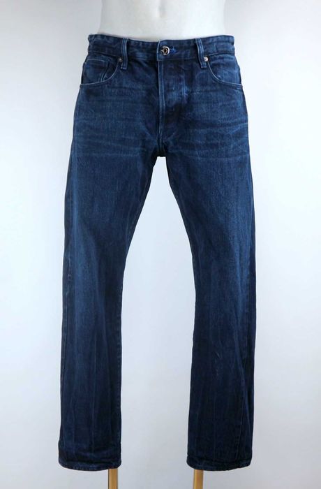 G-Star Raw 3301 Slim Selvedge spodnie jeansy W34 L32 pas 2 x 43 cm