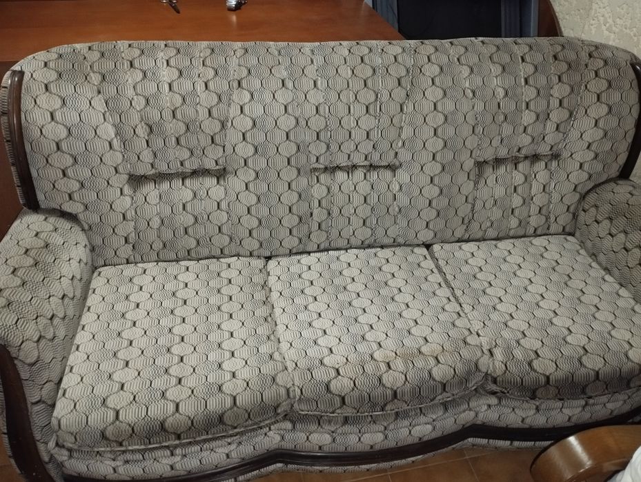 Sofá cama vintage + 2 sofás individuais