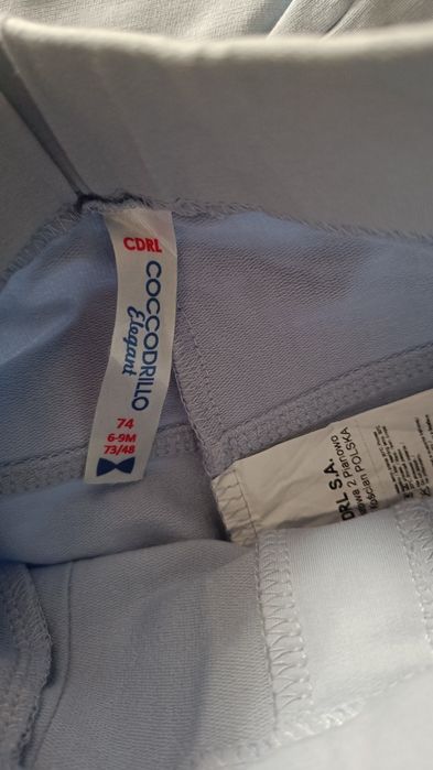Garnitur błękitny, zestaw na roczek/ wesele/ chrzciny, Coccodrillo,r74