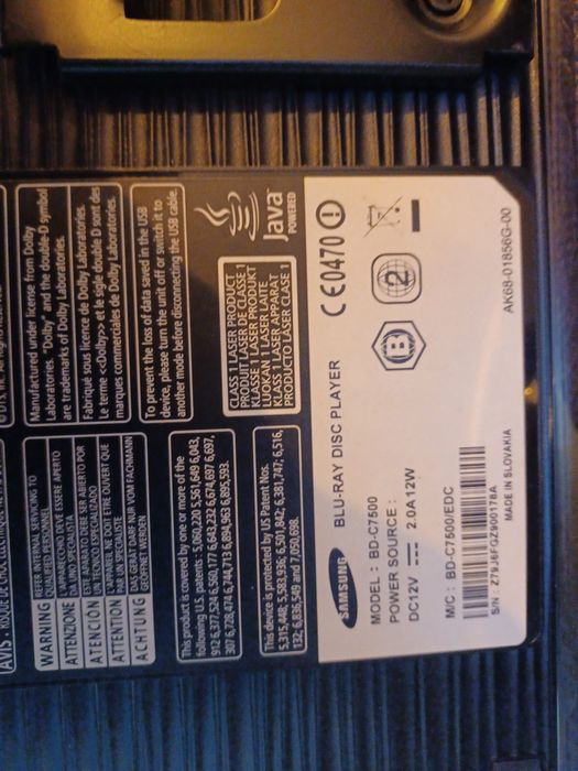 Samsung odtwarzacz dvd BD C7500