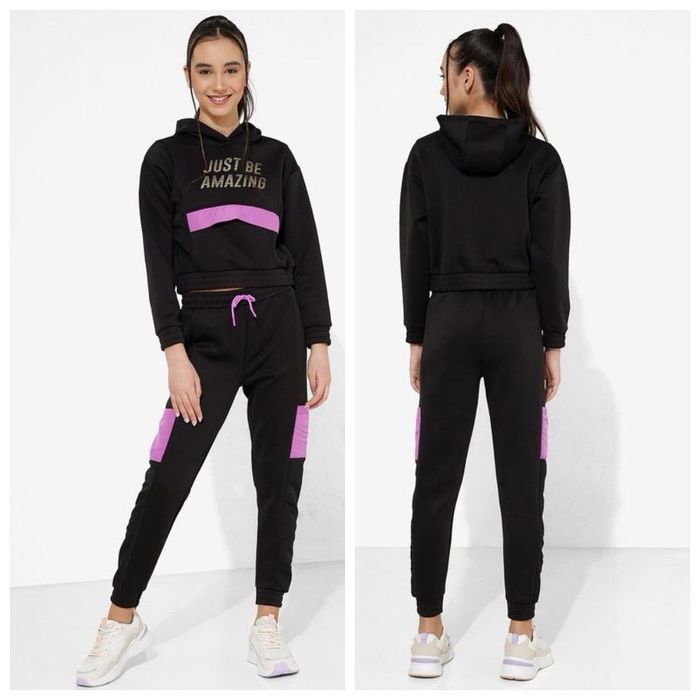 Гламурные спортивные костюмы худи и джоггеры ZARA Kids.