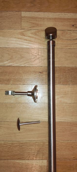 Varão de cortinado em aço inox 270cm