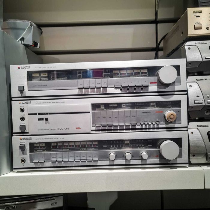 Sistema Hi-Fi Vintage Dynamic Speaker – Conjunto Completo (Anos 70/80)