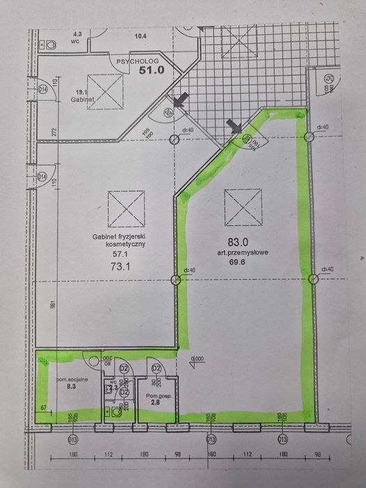 Sprzedam lokal usługowo-handlowy Zamość Partyzantów74