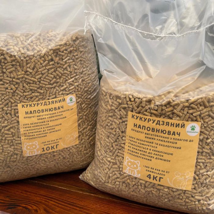 Наповнювач для лотків комкучуючий