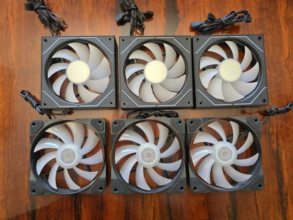 vendo 6 fans 120mm , 3 msi rgb e 3 mars gaiming argb praticamente novas