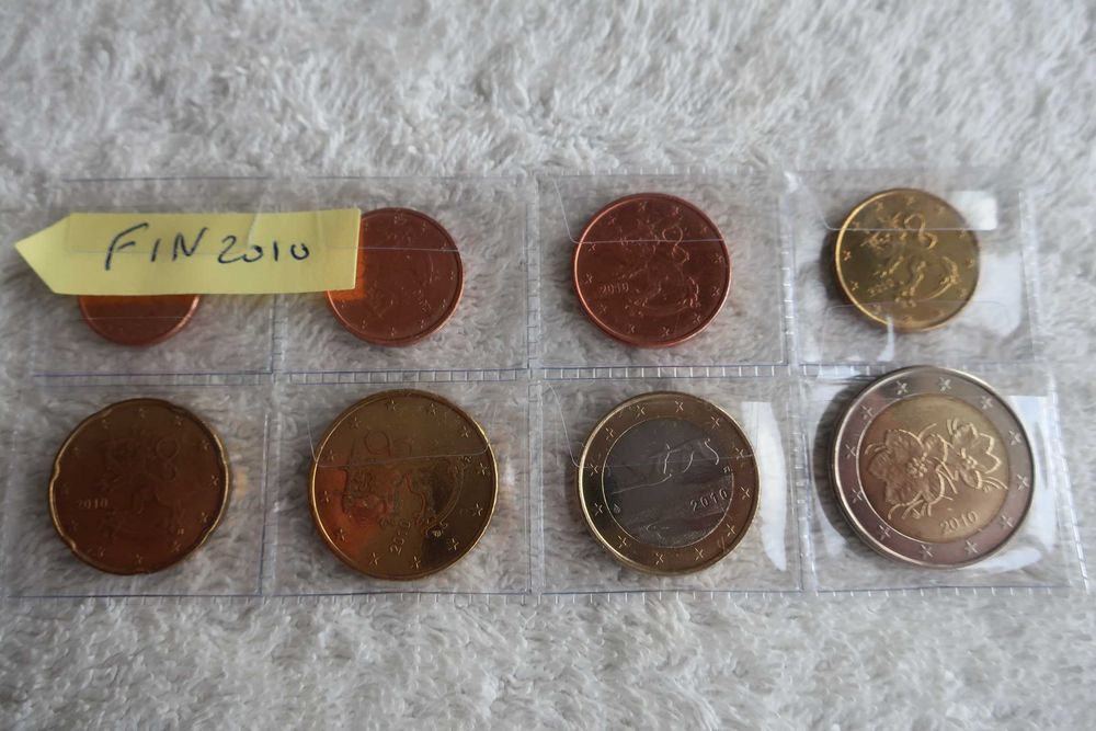 Set Moedas EURO Coins UNC - FINLÂNDIA (vários anos)