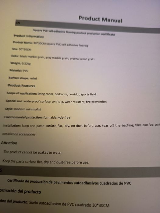 22 Placas pvc fortes autocolantes. Só hoje!